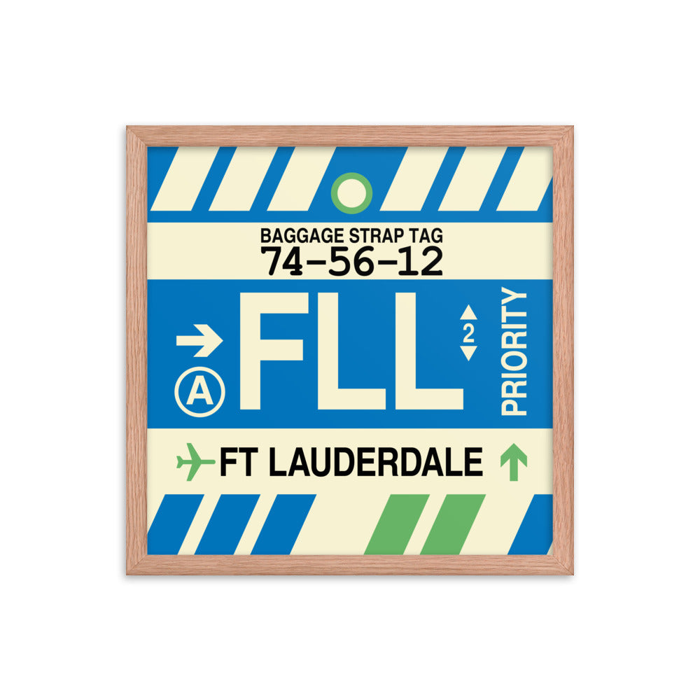 Travel-Themed Framed Print • FLL Fort Lauderdale • YHM Designs - Image 09