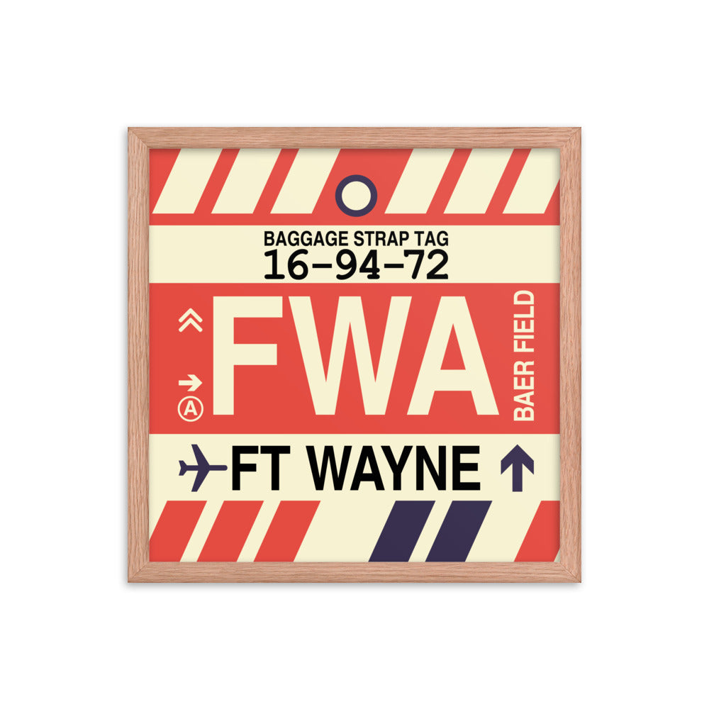 Travel-Themed Framed Print • FWA Fort Wayne • YHM Designs - Image 09