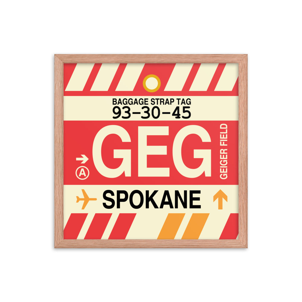 Travel-Themed Framed Print • GEG Spokane Souvenir • YHM Designs - Image 09