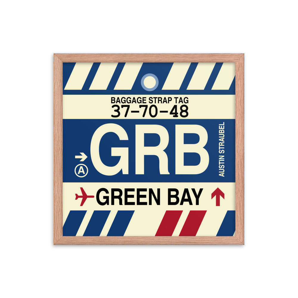 Travel-Themed Framed Print • GRB Green Bay • YHM Designs - Image 09