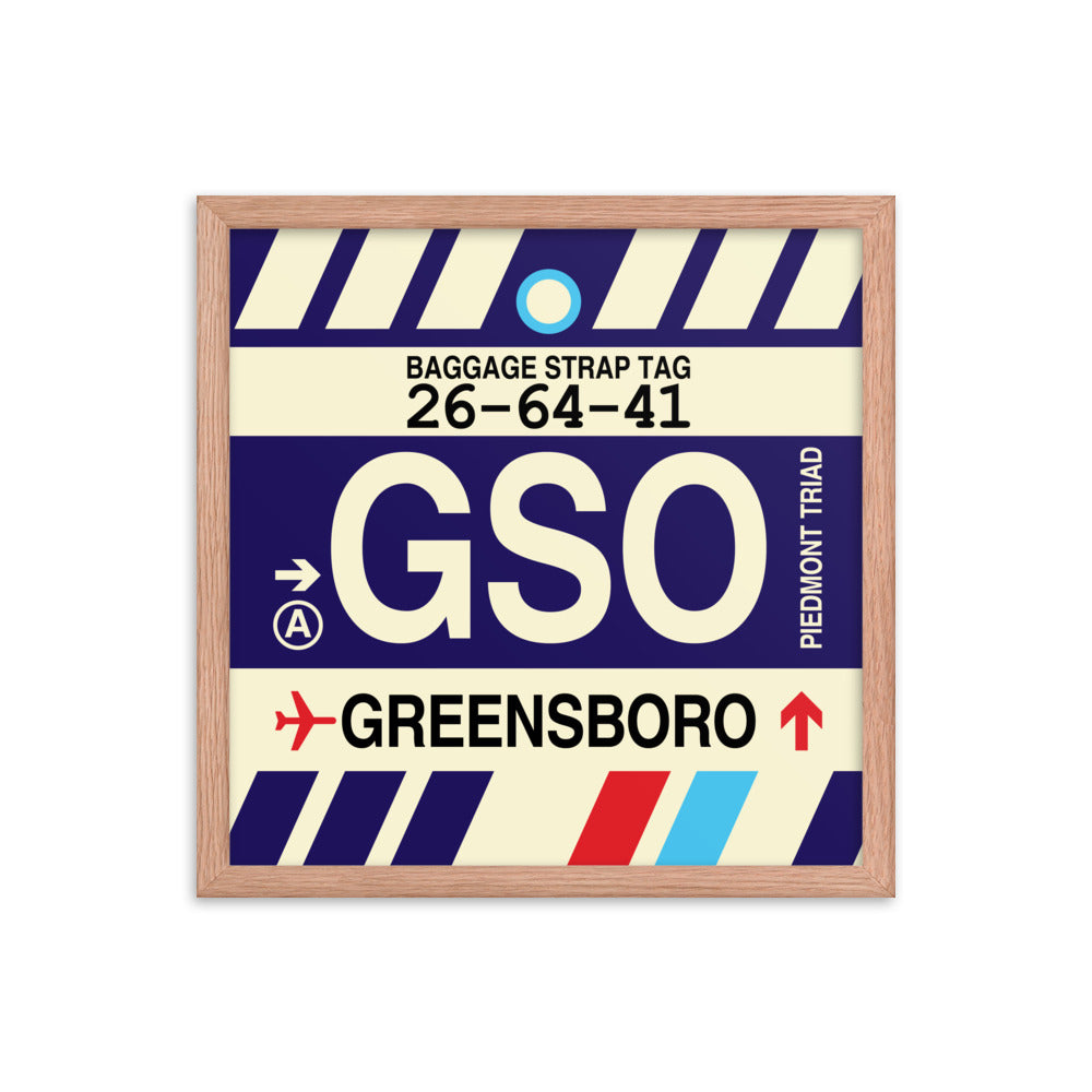 Travel-Themed Framed Print • GSO Greensboro • YHM Designs - Image 09