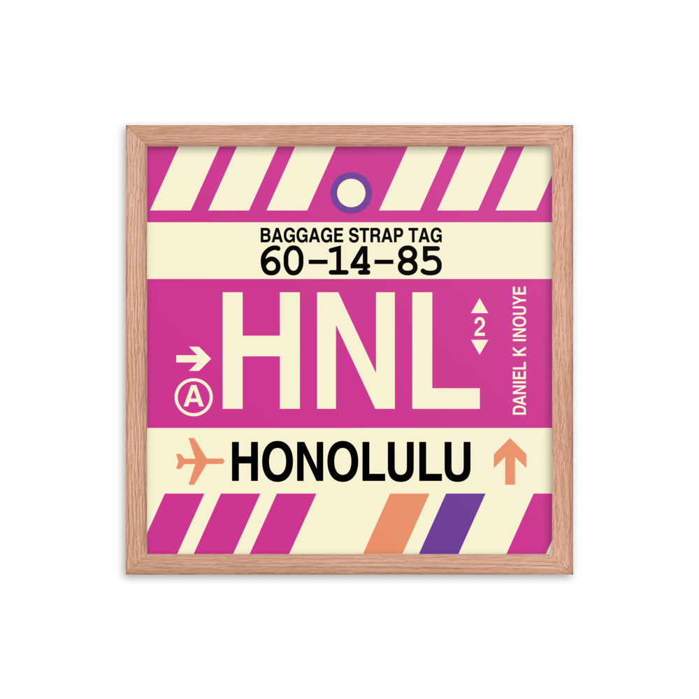 Travel-Themed Framed Print • HNL Honolulu • YHM Designs - Image 09