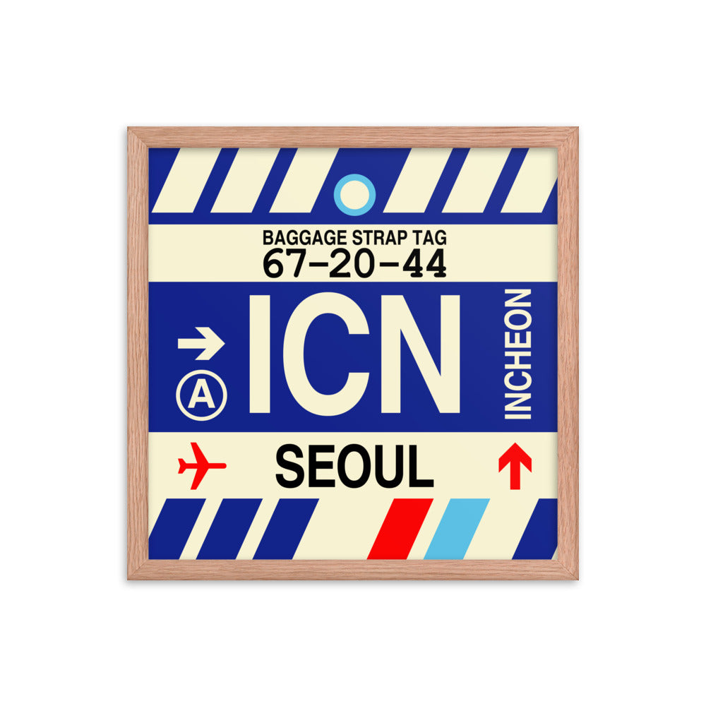 Travel-Themed Framed Print • ICN Seoul • YHM Designs - Image 09