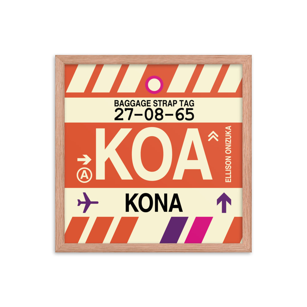 Travel-Themed Framed Print • KOA Kona Souvenir • YHM Designs - Image 09