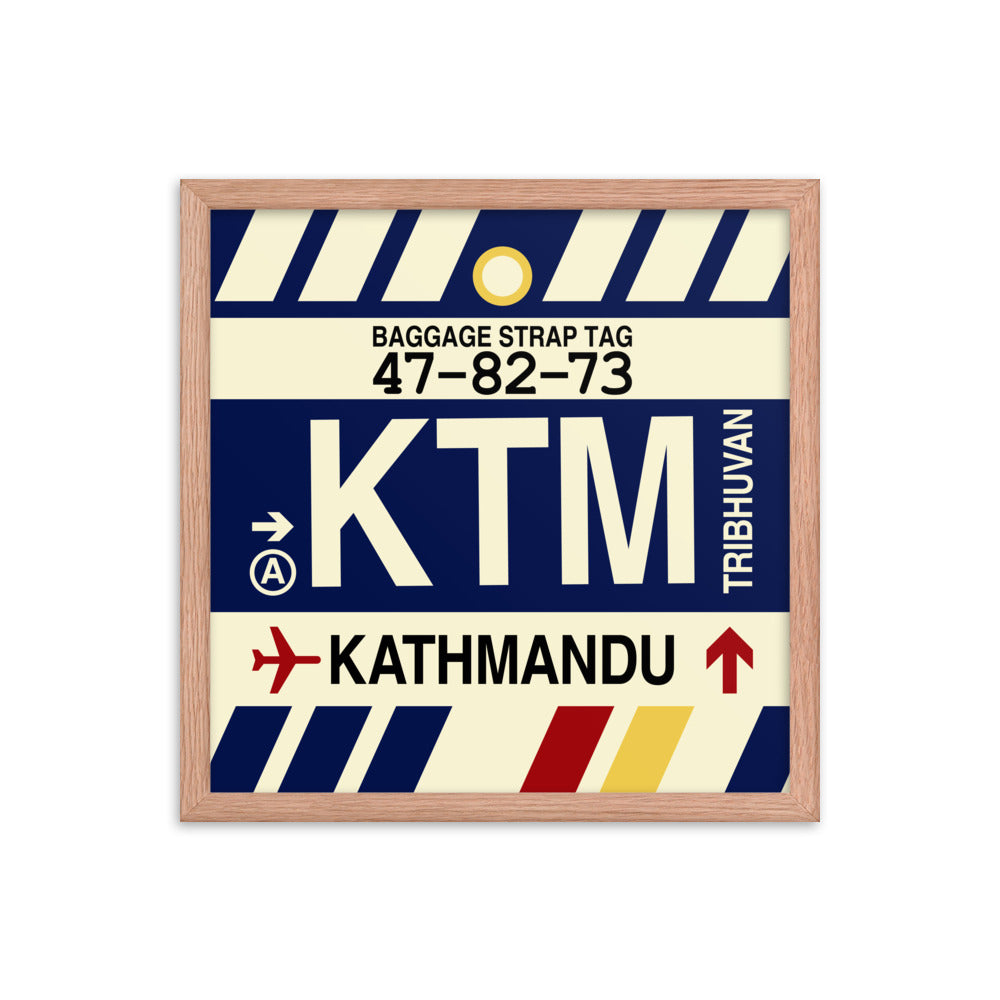 Travel-Themed Framed Print • KTM Kathmandu Souvenir • YHM Designs - Image 09