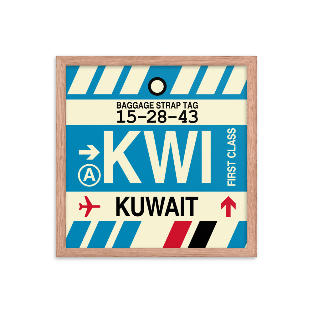 Travel-Themed Framed Print • KWI Kuwait City Souvenir • YHM Designs - Image 09