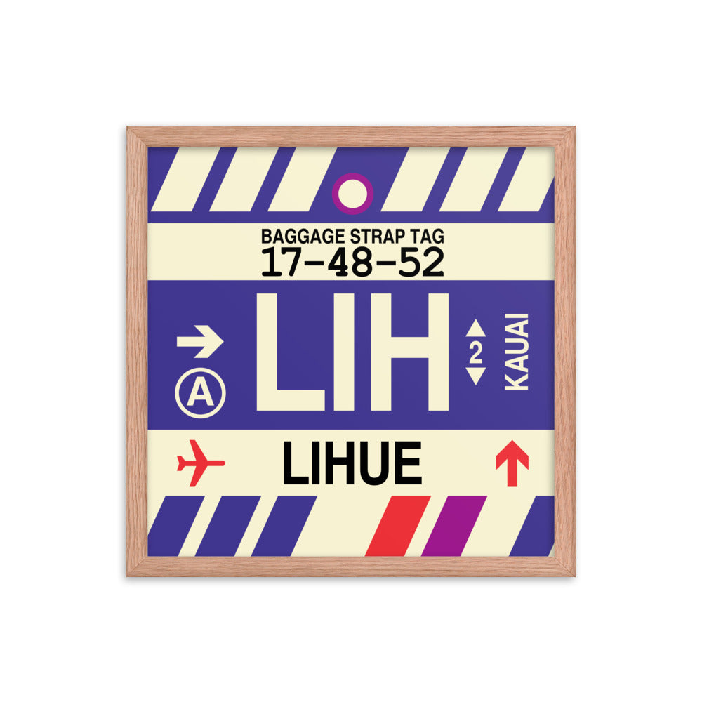 Travel-Themed Framed Print • LIH Lihue • YHM Designs - Image 09