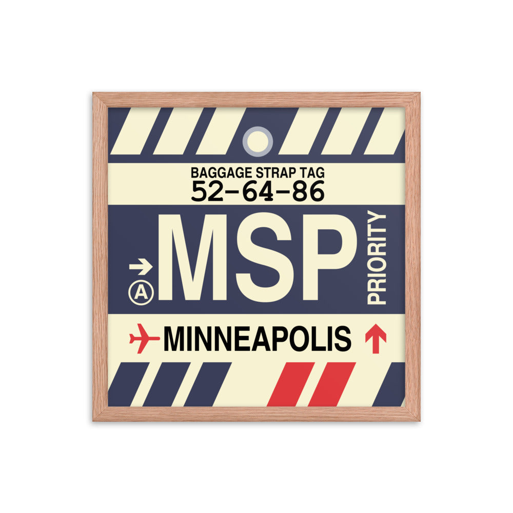Travel-Themed Framed Print • MSP Minneapolis • YHM Designs - Image 09