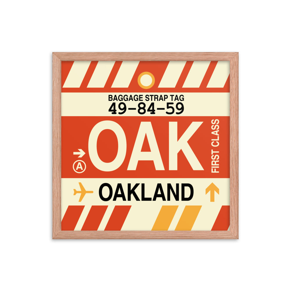 Travel-Themed Framed Print • OAK Oakland • YHM Designs - Image 09