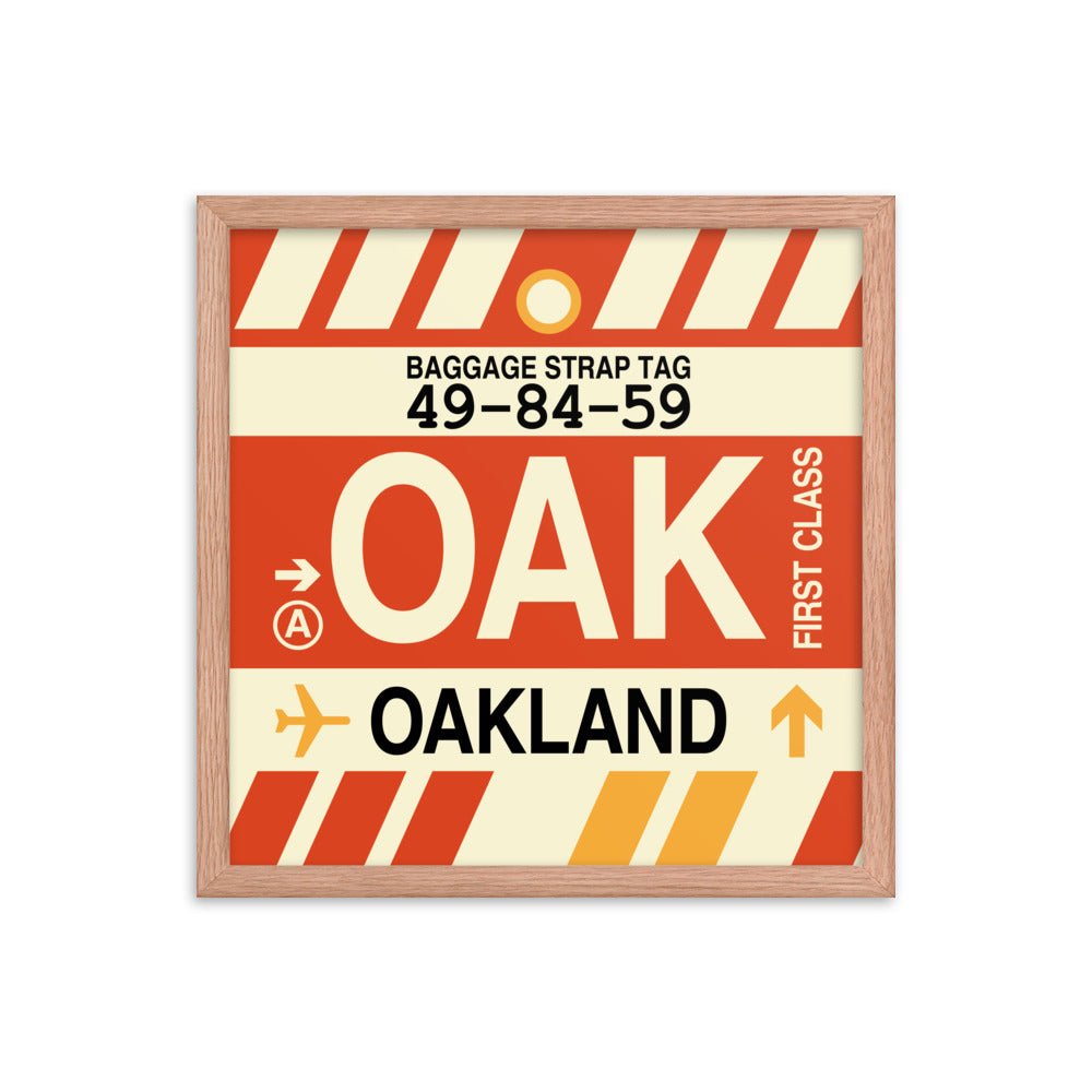 Travel-Themed Framed Print • OAK Oakland Souvenir • YHM Designs - Image 09
