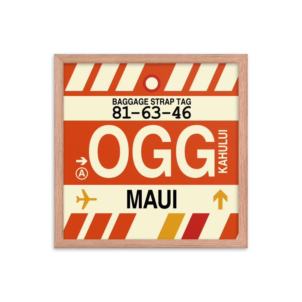 Travel-Themed Framed Print • OGG Maui • YHM Designs - Image 09