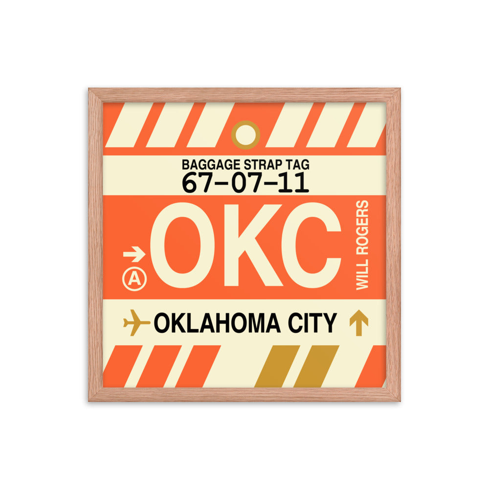 Travel-Themed Framed Print • OKC Oklahoma City • YHM Designs - Image 09