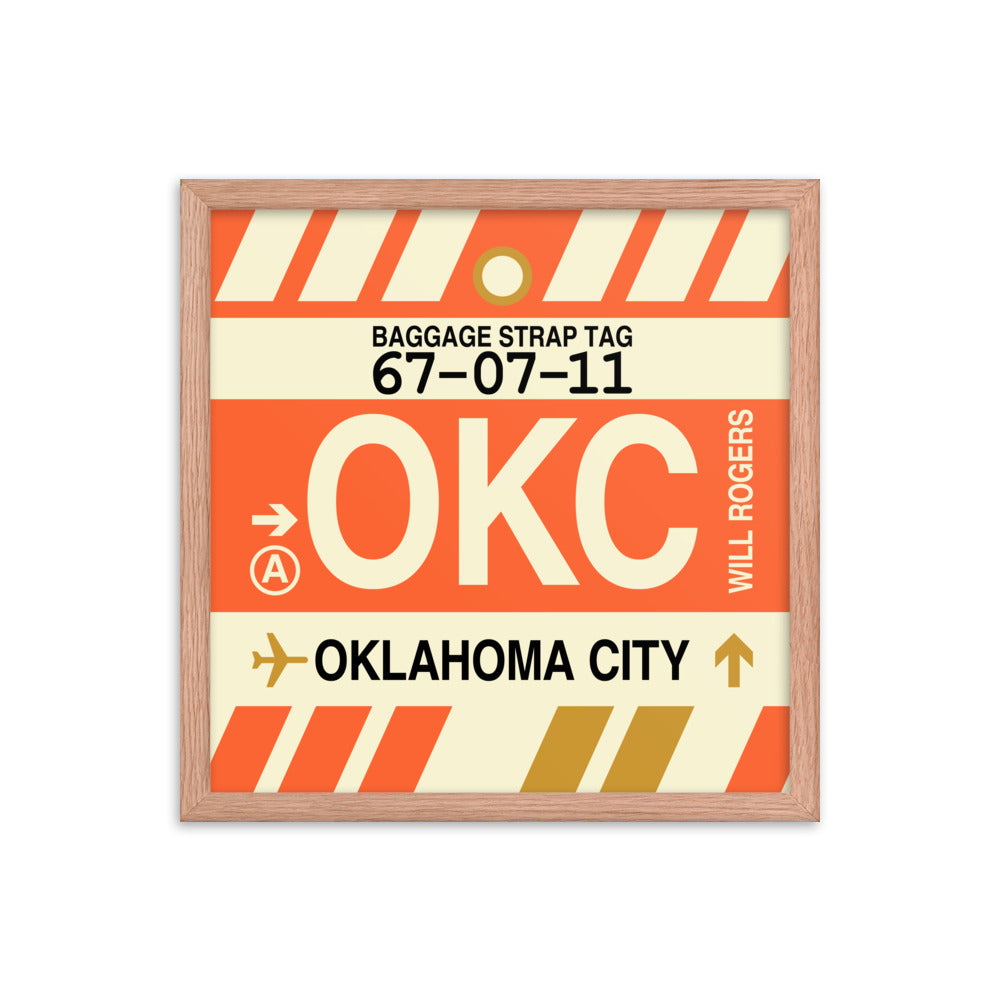 Travel-Themed Framed Print • OKC Oklahoma City Souvenir • YHM Designs - Image 09