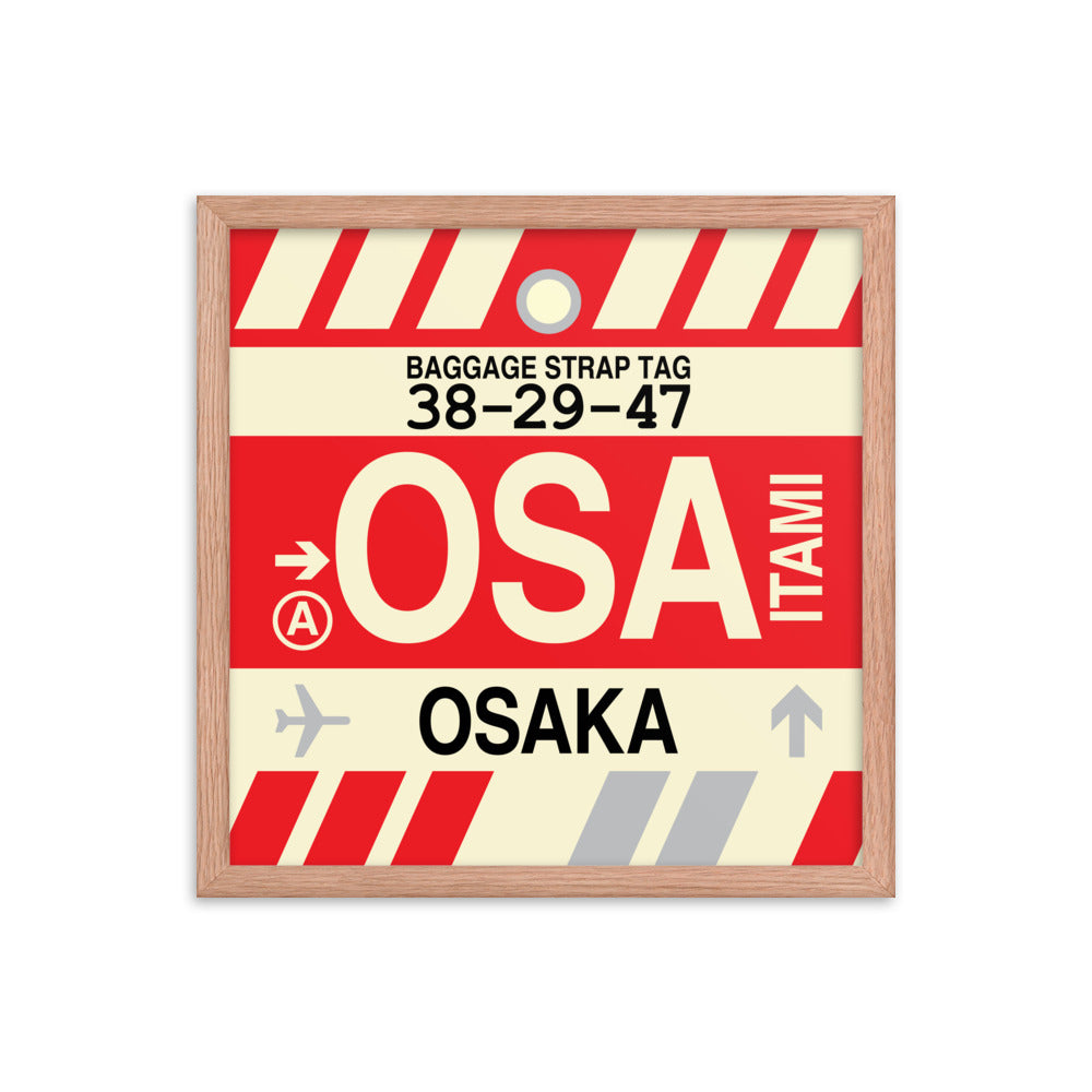 Travel-Themed Framed Print • OSA Osaka Souvenir • YHM Designs - Image 09
