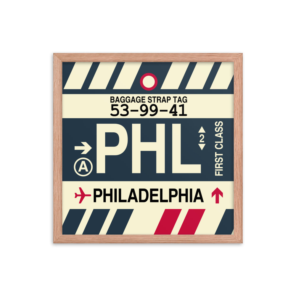 Travel-Themed Framed Print • PHL Philadelphia • YHM Designs - Image 09