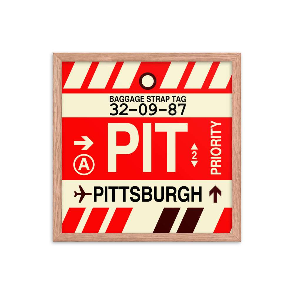 Travel-Themed Framed Print • PIT Pittsburgh • YHM Designs - Image 09