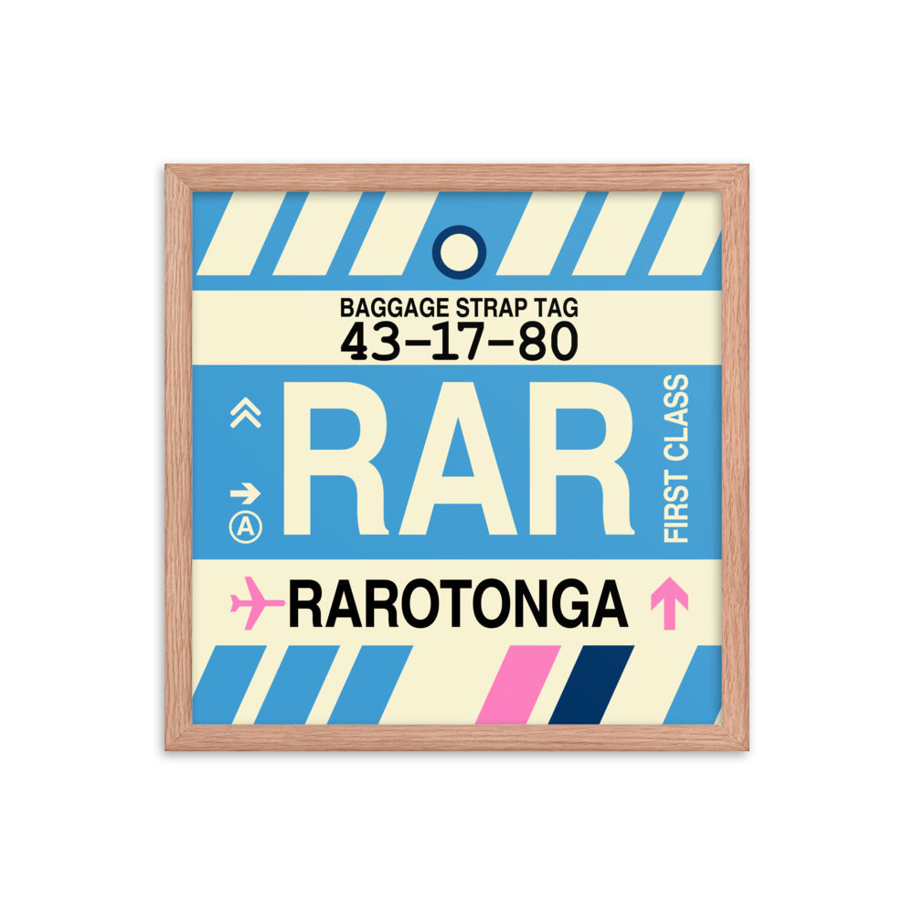 Travel-Themed Framed Print • RAR Rarotonga Souvenir • YHM Designs - Image 09