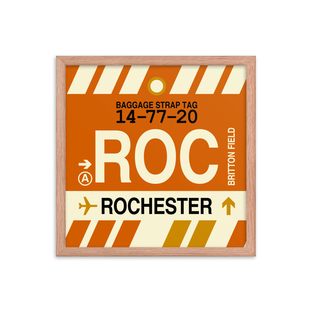 Travel-Themed Framed Print • ROC Rochester Souvenir • YHM Designs - Image 09