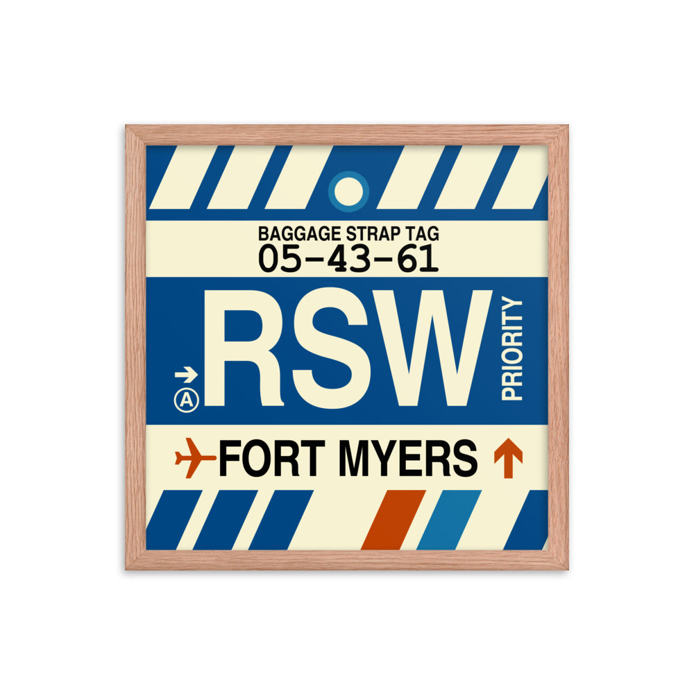 Travel-Themed Framed Print • RSW Fort Myers • YHM Designs - Image 09