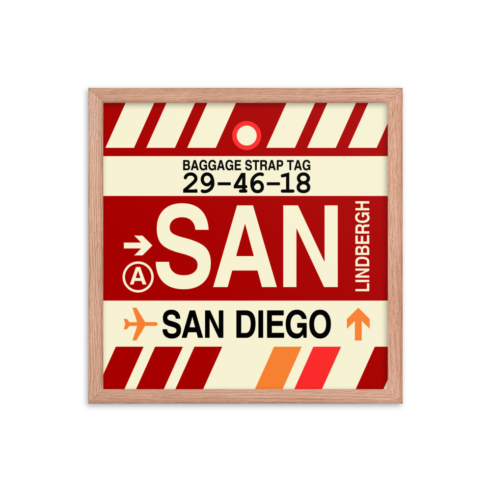 Travel-Themed Framed Print • SAN San Diego • YHM Designs - Image 09
