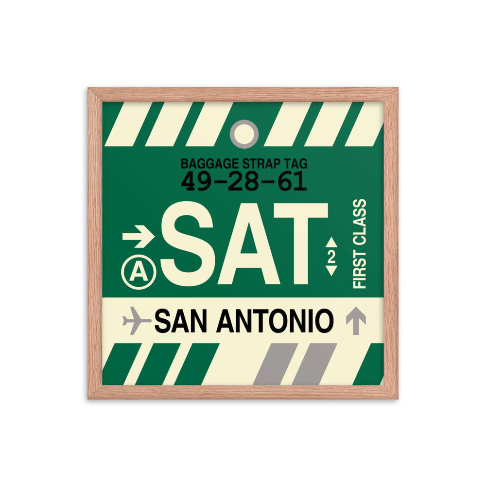 Travel-Themed Framed Print • SAT San Antonio Souvenir • YHM Designs - Image 09