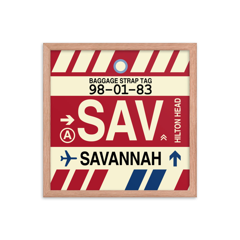 Travel-Themed Framed Print • SAV Savannah • YHM Designs - Image 09