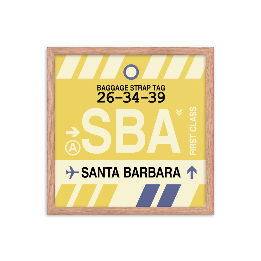 Travel-Themed Framed Print • SBA Santa Barbara Souvenir • YHM Designs - Image 09