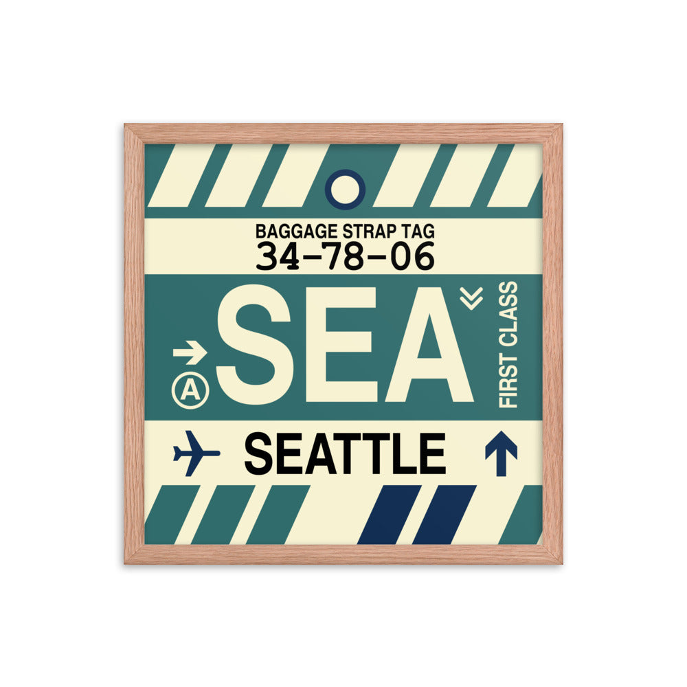 Travel-Themed Framed Print • SEA Seattle • YHM Designs - Image 09