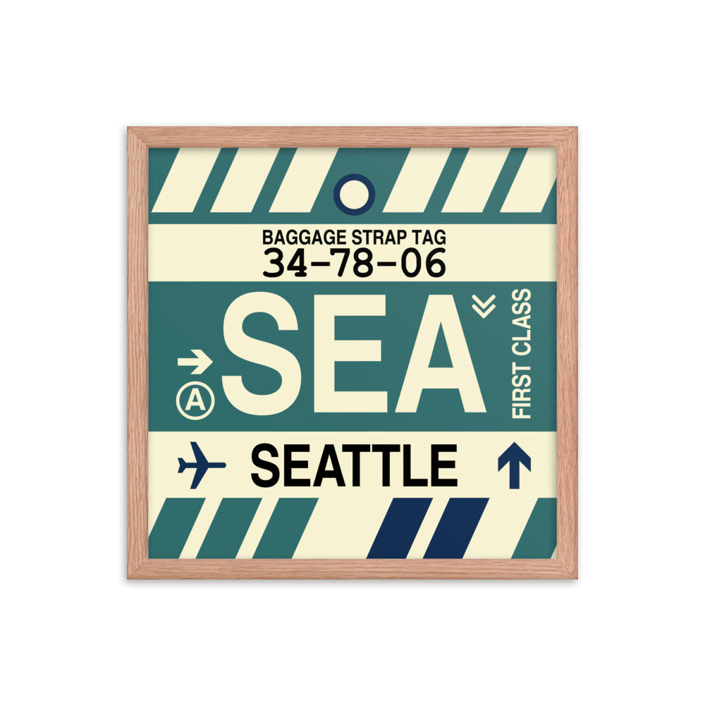 Travel-Themed Framed Print • SEA Seattle • YHM Designs - Image 09