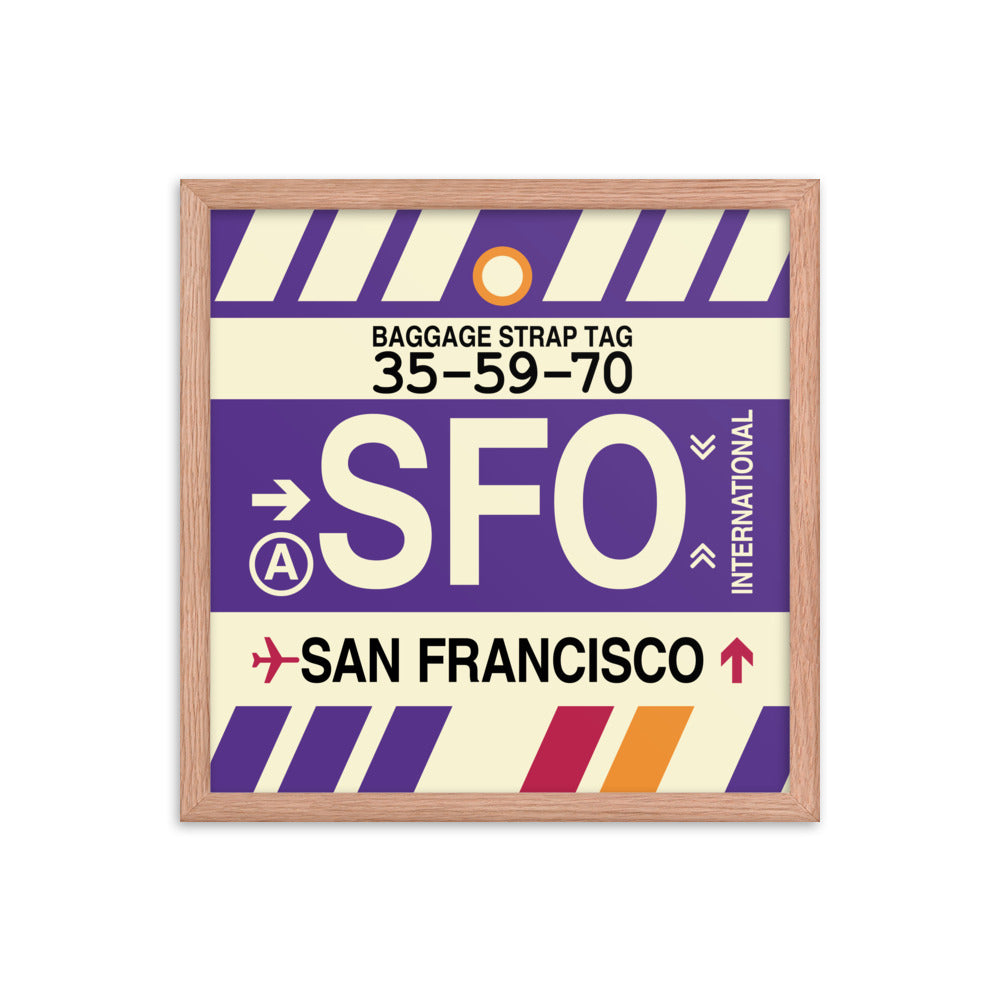 Travel-Themed Framed Print • SFO San Francisco • YHM Designs - Image 09