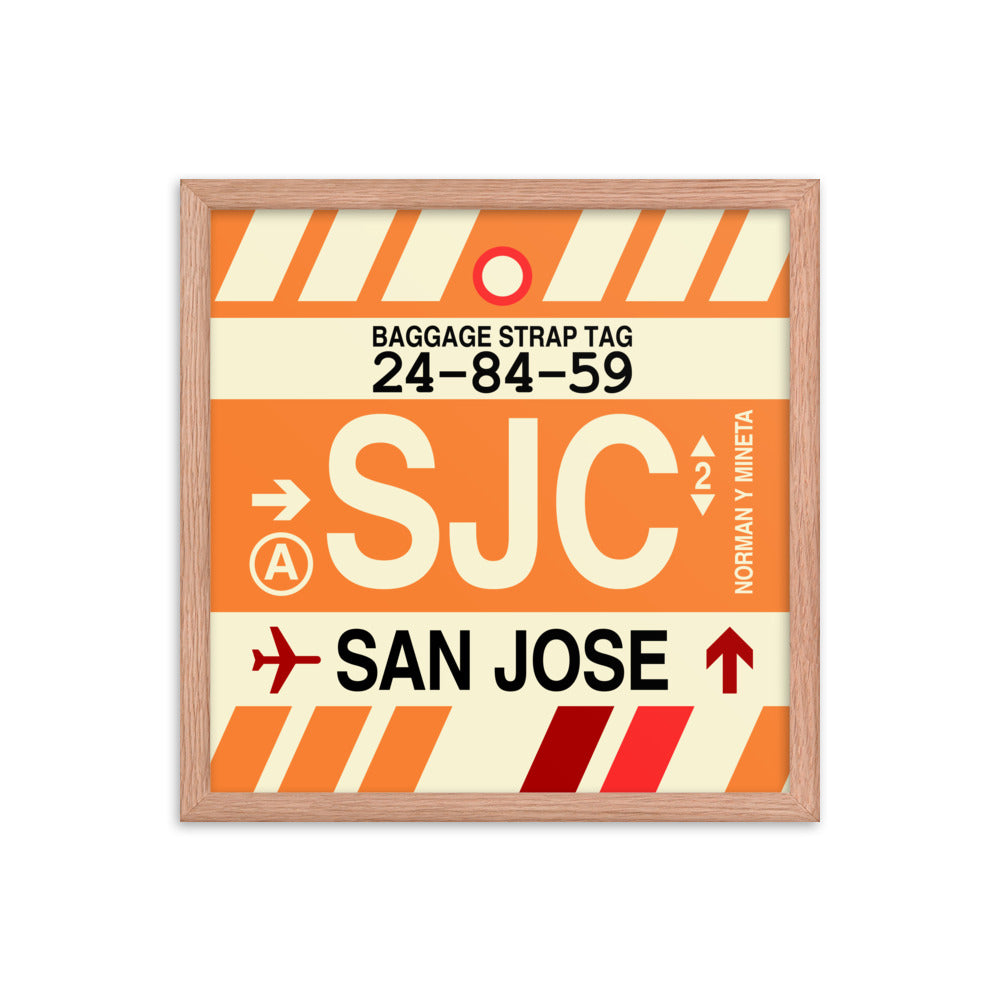 Travel-Themed Framed Print • SJC San Jose • YHM Designs - Image 09