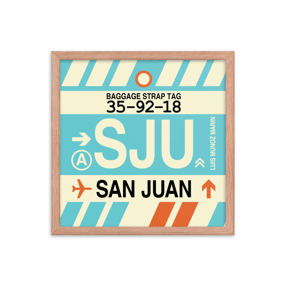 Travel-Themed Framed Print • SJU San Juan Souvenir • YHM Designs - Image 09