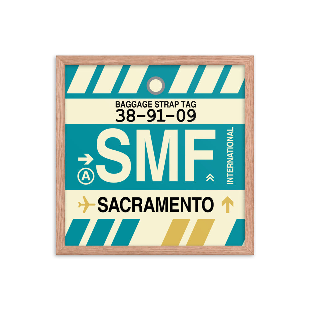 Travel-Themed Framed Print • SMF Sacramento • YHM Designs - Image 09