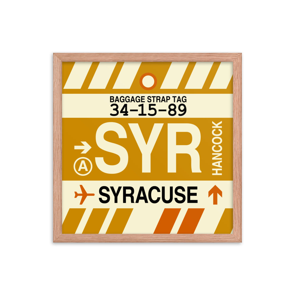 Travel-Themed Framed Print • SYR Syracuse • YHM Designs - Image 09