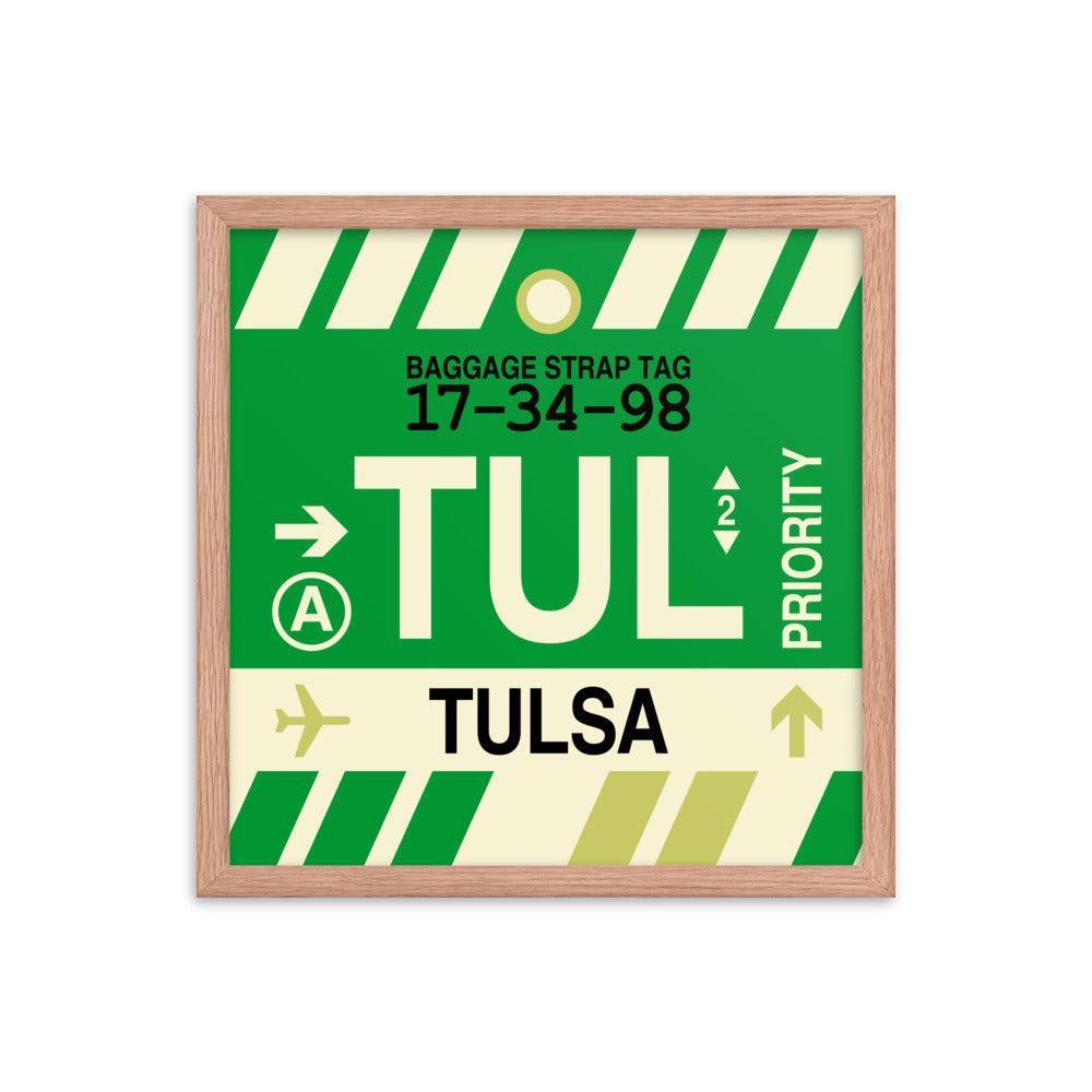 Travel-Themed Framed Print • TUL Tulsa • YHM Designs - Image 09