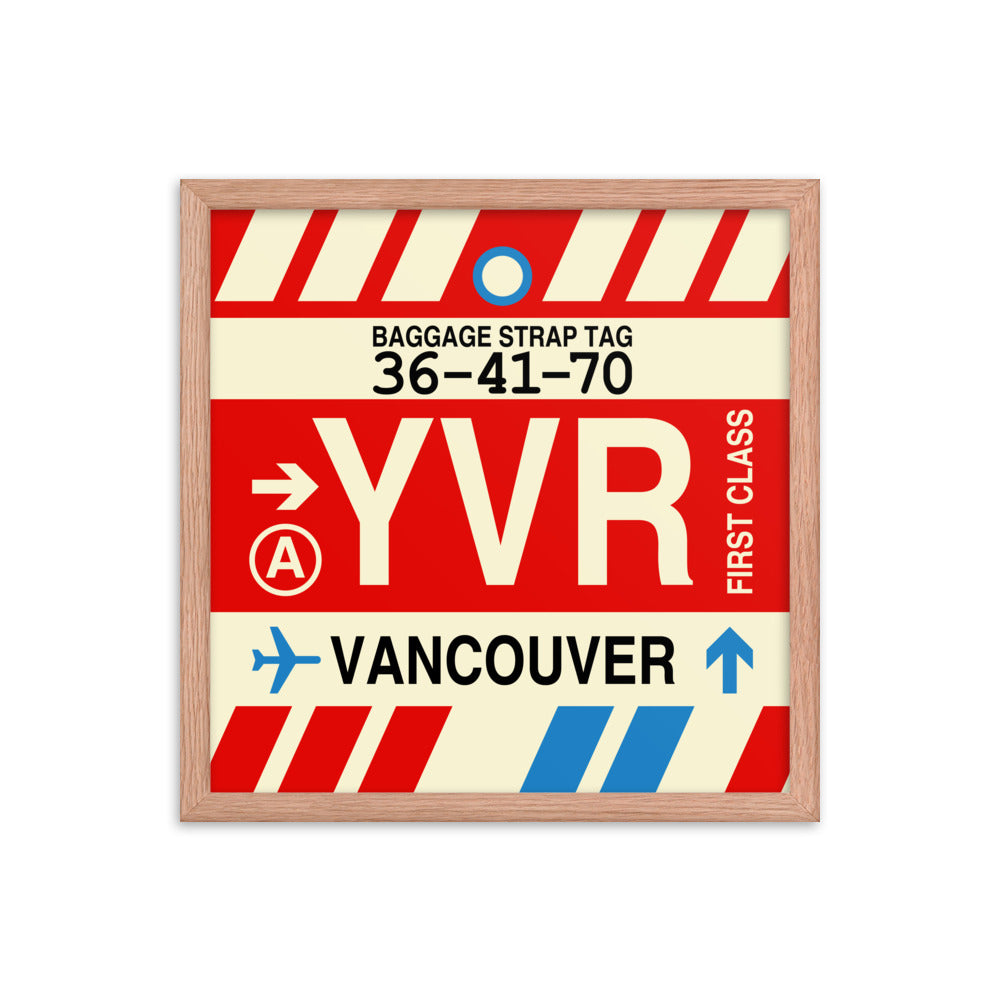 Travel-Themed Framed Print • YVR Vancouver • YHM Designs - Image 09
