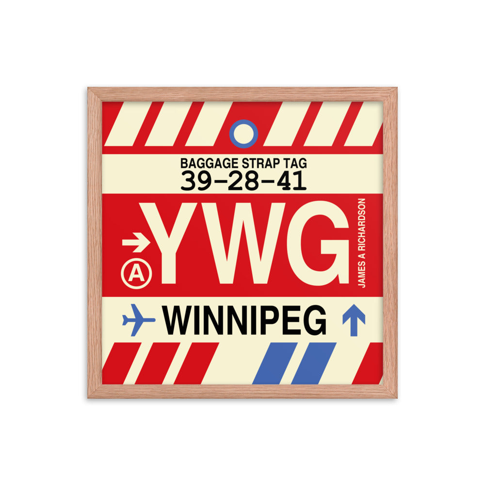 Travel-Themed Framed Print • YWG Winnipeg Souvenir • YHM Designs - Image 09