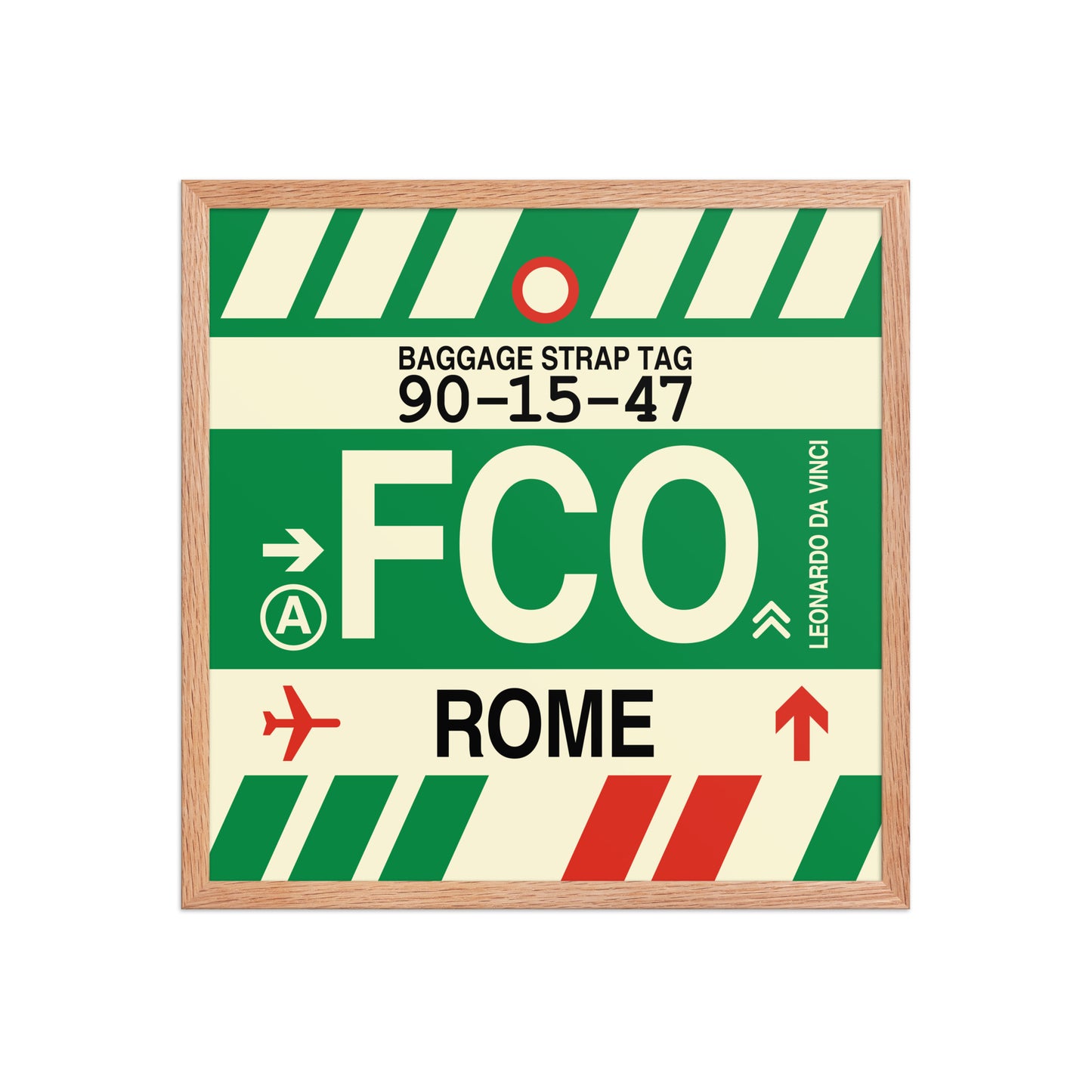 Travel-Themed Framed Print • FCO Rome Souvenir • YHM Designs - Image 10