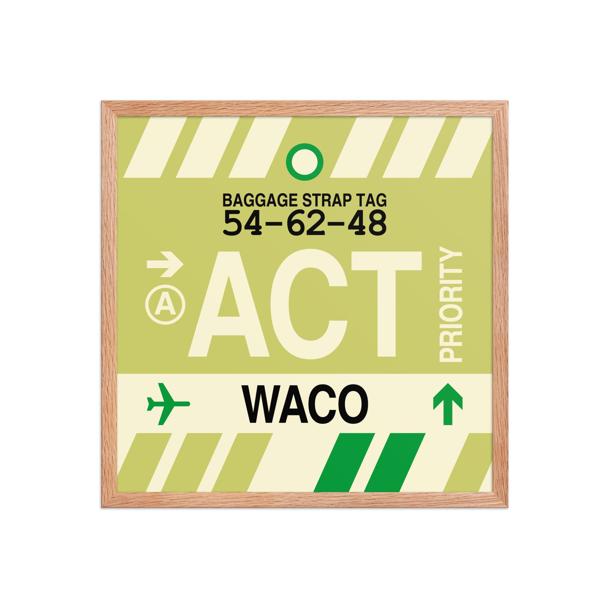 ACT Waco Framed Print • Jet Age Baggage Tag Design • YHM Designs - Image 10