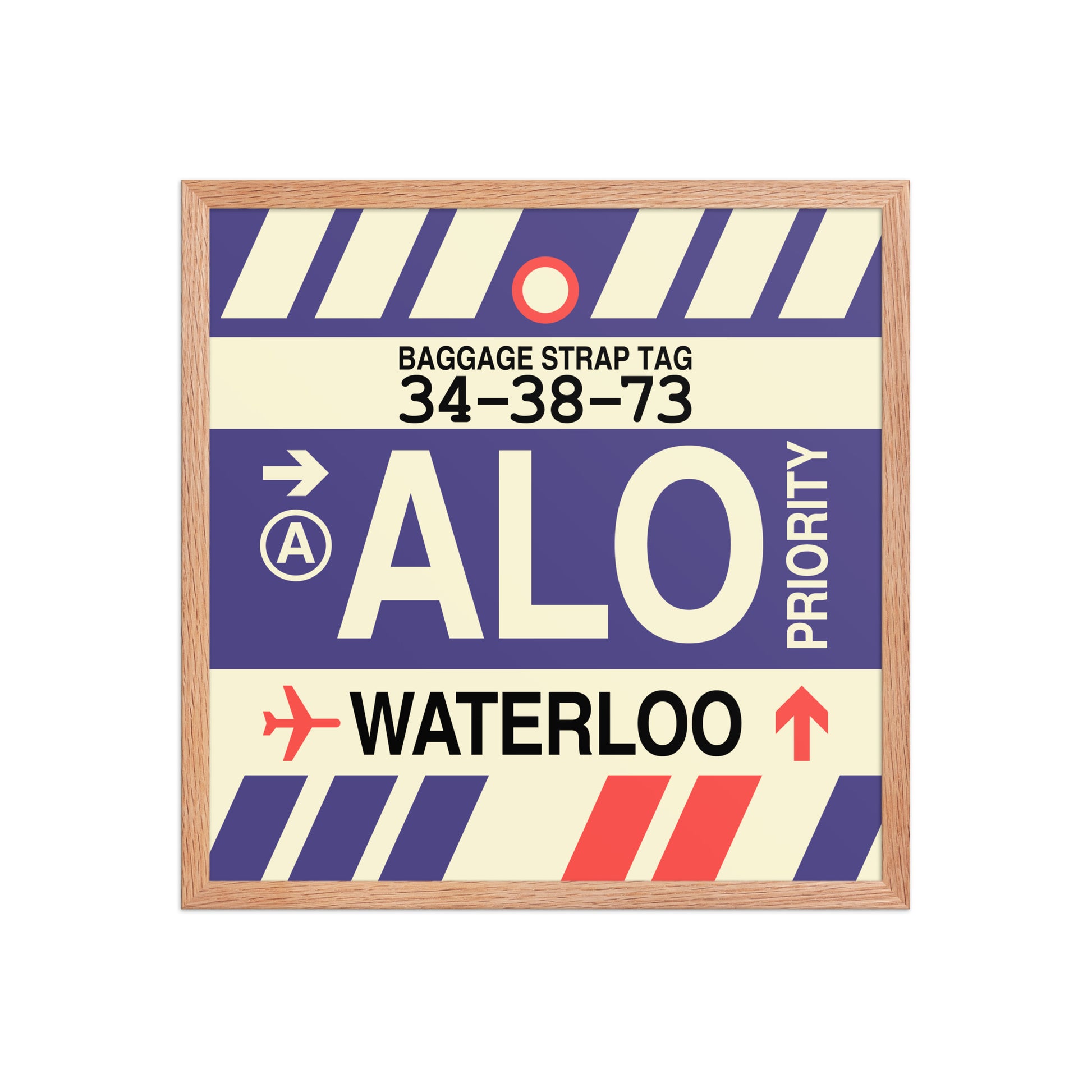 ALO Waterloo Framed Print • Jet Age Baggage Tag Design • YHM Designs - Image 10