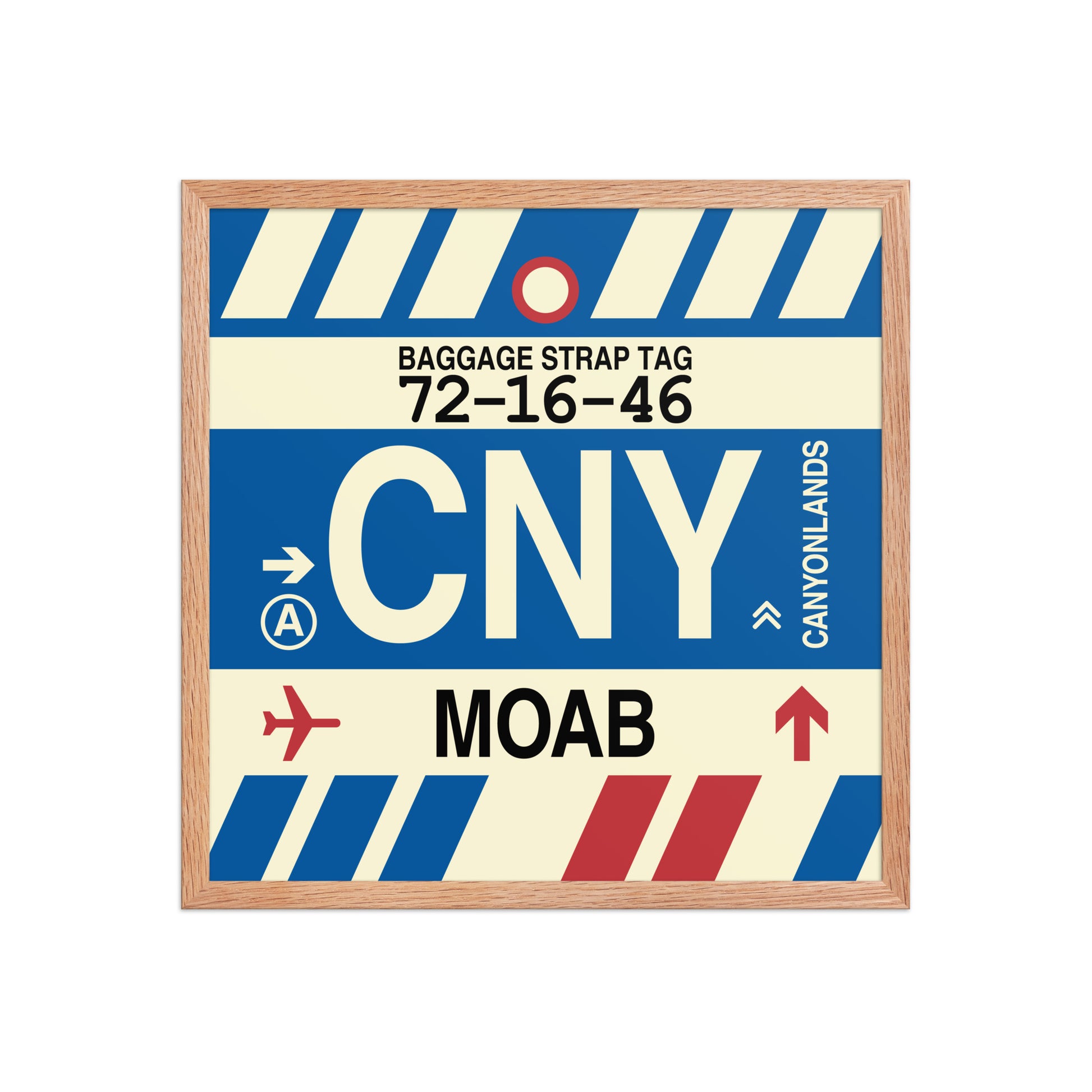 CNY Moab Framed Print • Jet Age Baggage Tag Design • YHM Designs - Image 10