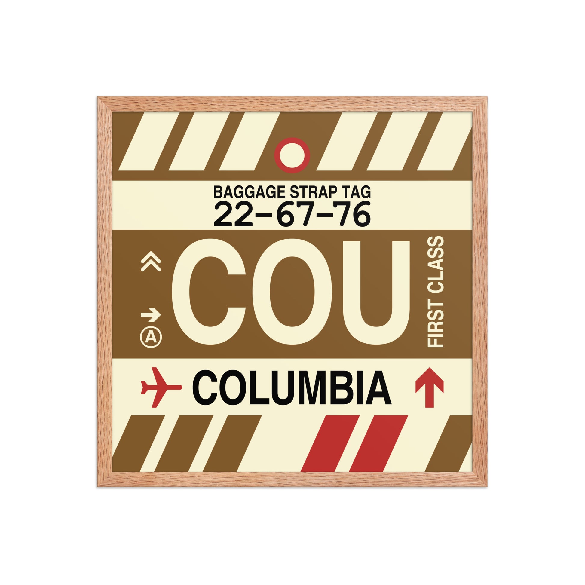 COU Columbia Framed Print • Jet Age Baggage Tag Design • YHM Designs - Image 10