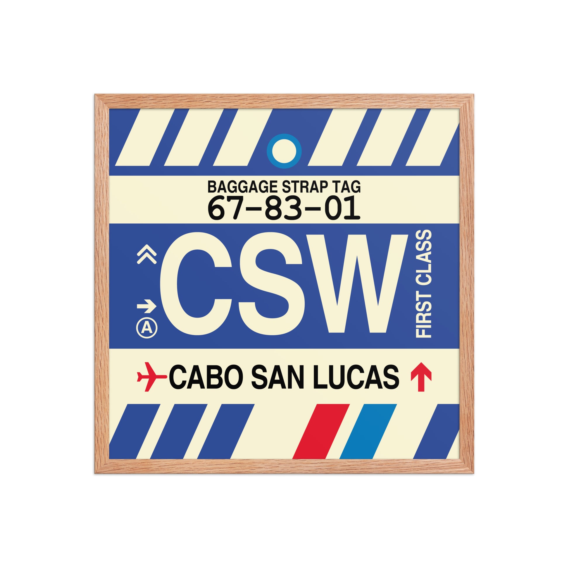 CSW Cabo San Lucas Framed Print • Jet Age Baggage Tag Design • YHM Designs - Image 10