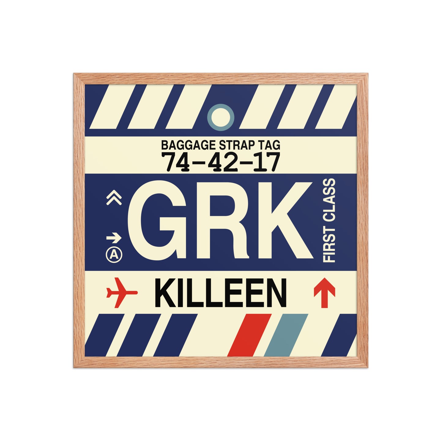 GRK Killeen Framed Print • Jet Age Baggage Tag Design • YHM Designs - Image 10