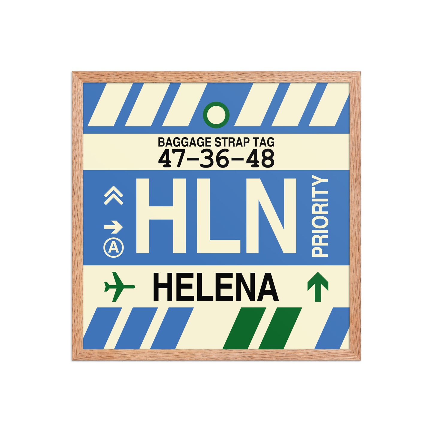 HLN Helena Framed Print • Jet Age Baggage Tag Design • YHM Designs - Image 10