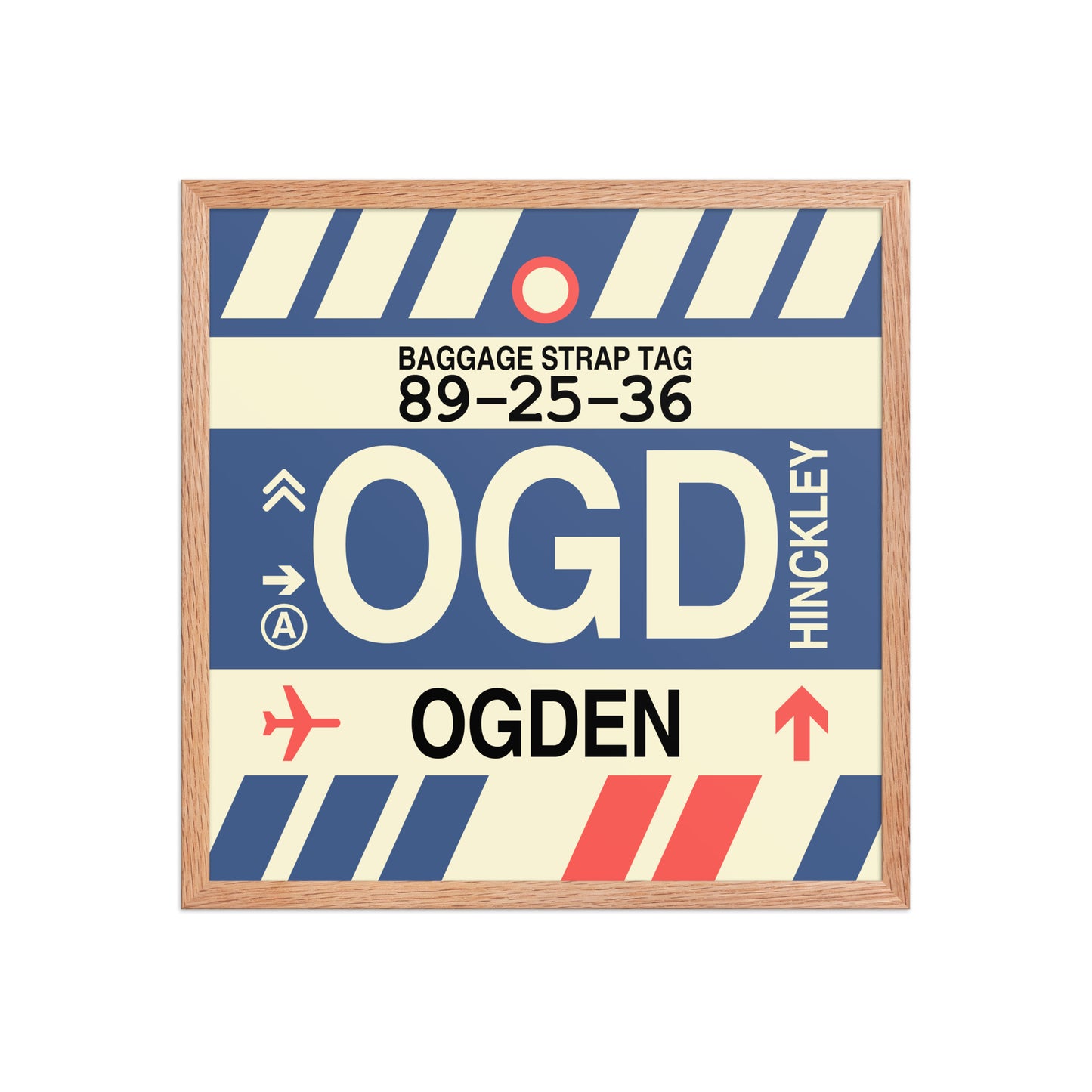 OGD Ogden Framed Print • Jet Age Baggage Tag Design • YHM Designs - Image 10