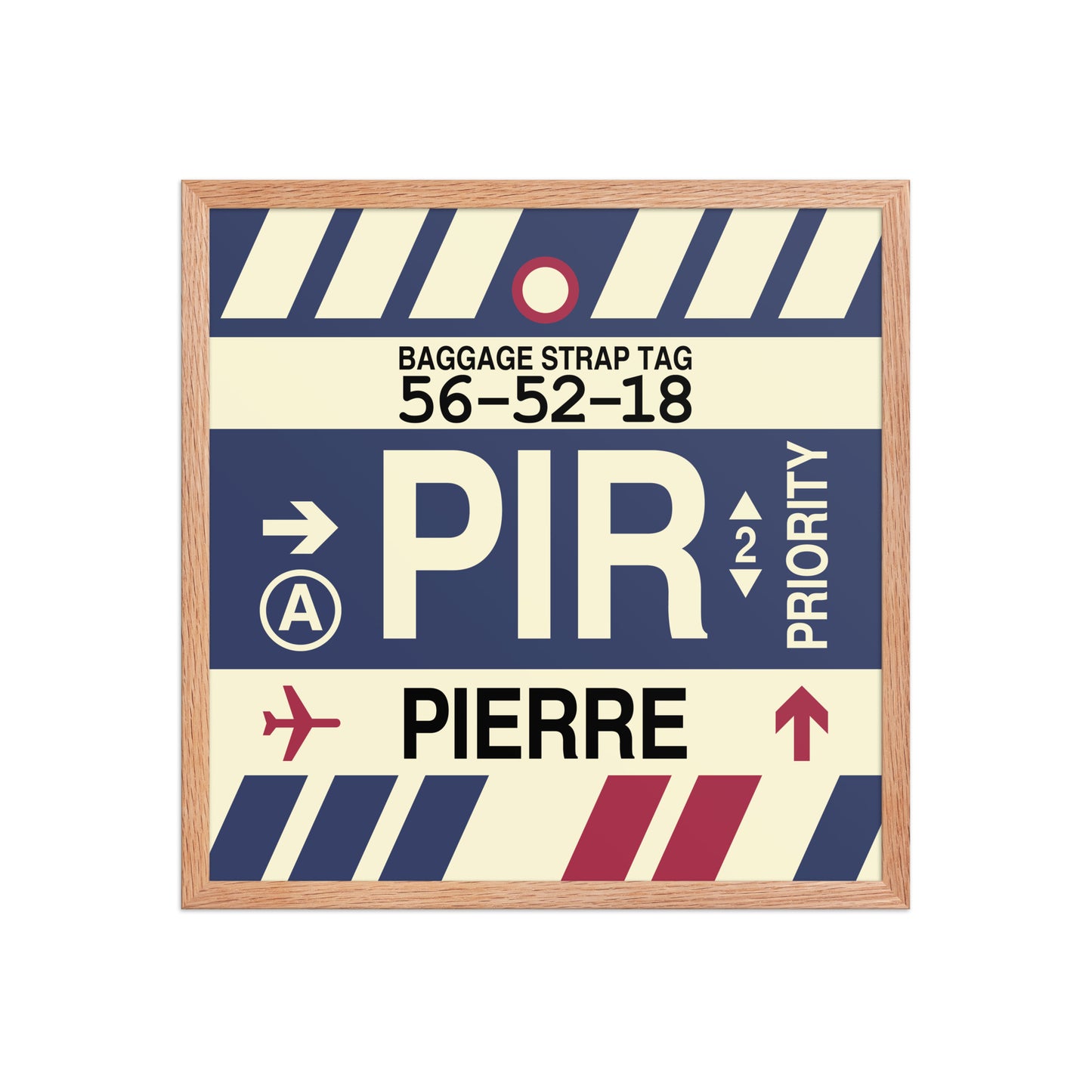 PIR Pierre Framed Print • Jet Age Baggage Tag Design • YHM Designs - Image 10