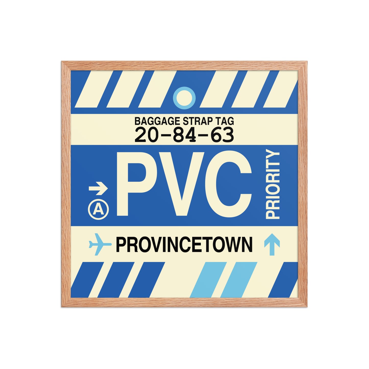 PVC Provincetown Framed Print • Jet Age Baggage Tag Design • YHM Designs - Image 10