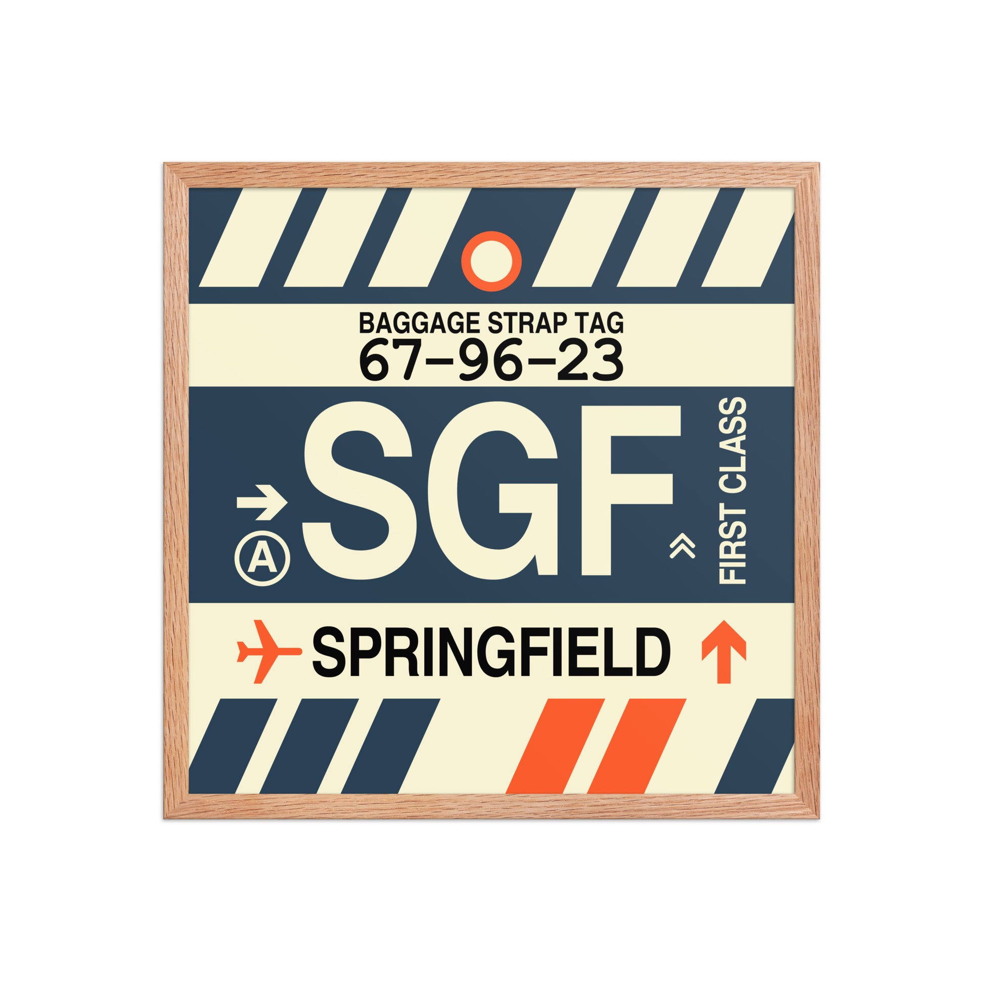 SGF Springfield Framed Print • Jet Age Baggage Tag Design • YHM Designs - Image 10