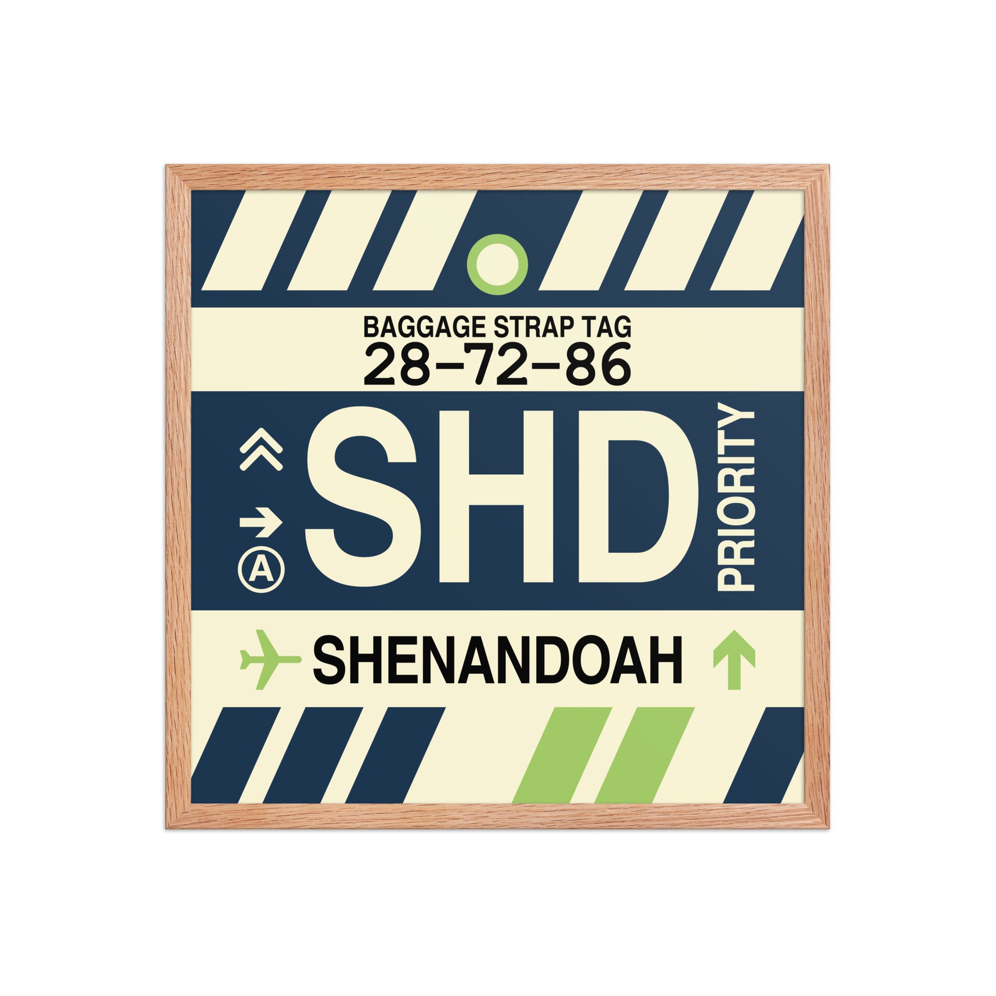 SHD Shenandoah Valley Framed Print • Jet Age Baggage Tag Design • YHM Designs - Image 10